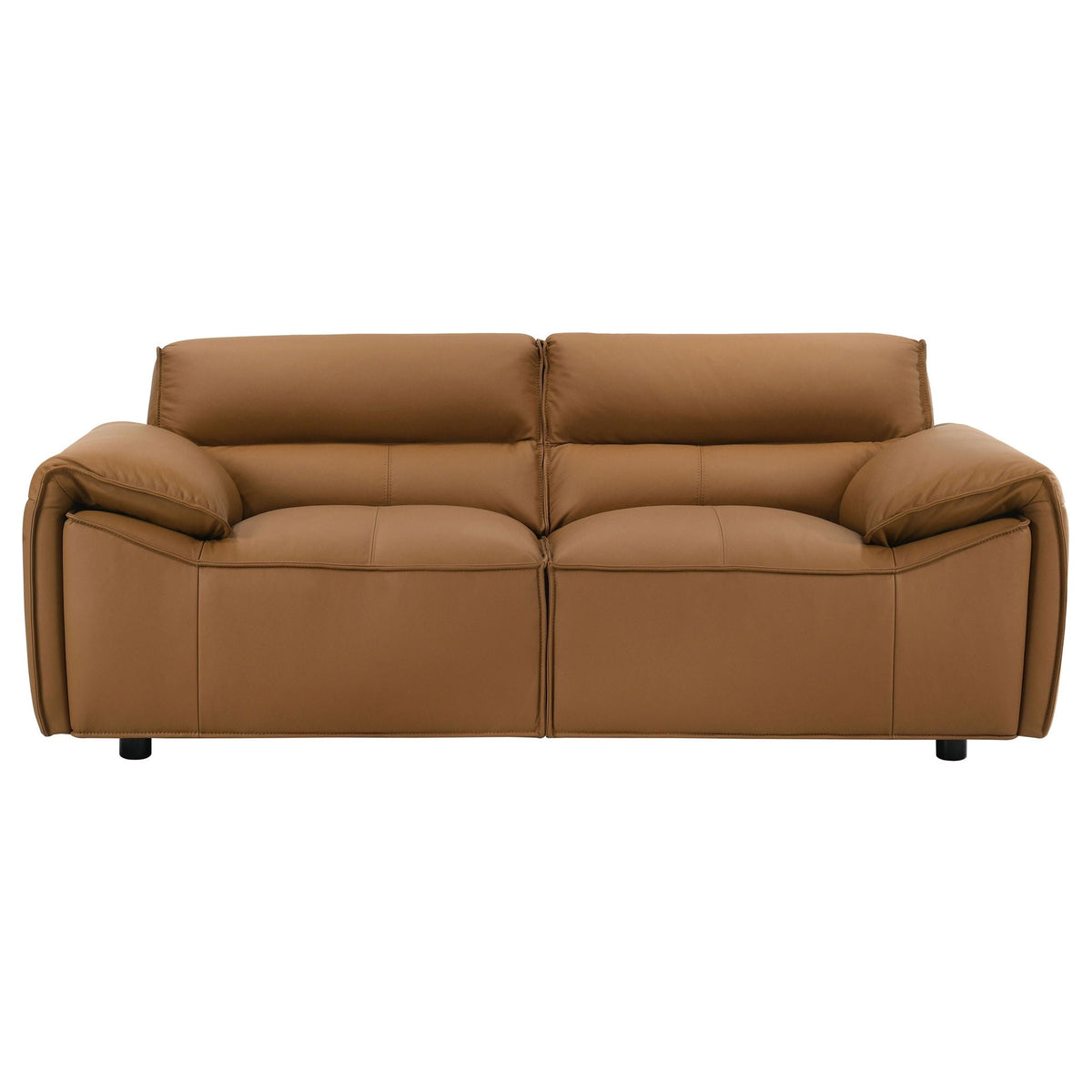Buxton Top Grain Leather Upholstered Loveseat Orange - view 7