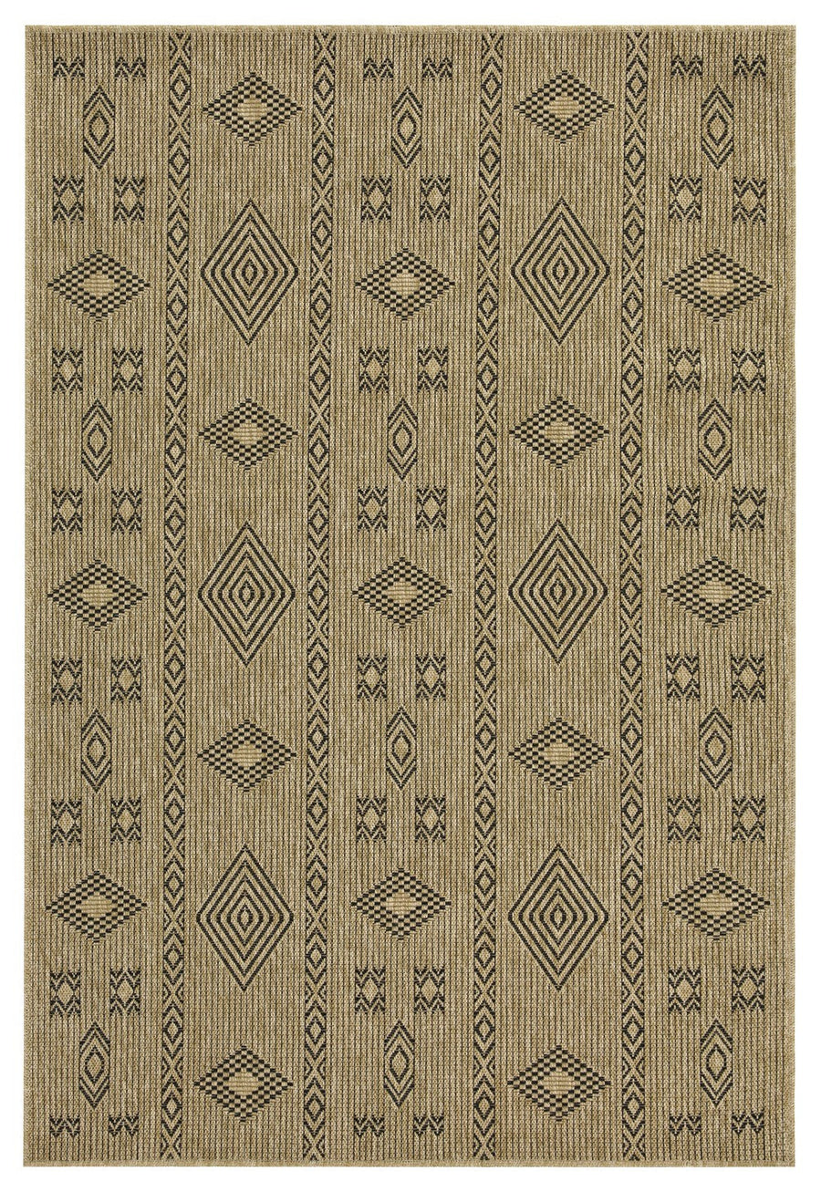 Earth GC_NTL1001 Jute/Black Indoor/Outdoor Area Rug