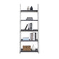 5-Tier Shelves with Rubber Wood Frame