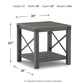 Freedan - Square End Table - Grayish Brown