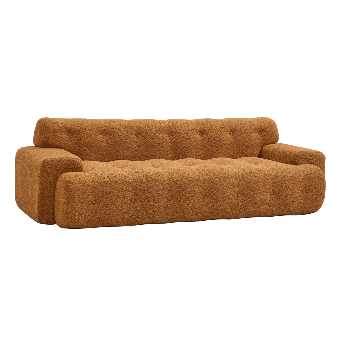 88 in. Boucle 3 Seater Sofa with Button Tufted Upholstery - Nomad
