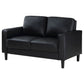 Ruth Upholstered Track Arm Loveseat Black - view 6