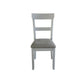 House Marchese - Side Chair (Set of 2) - Two Tone Gray Fabric & Pearl Gray