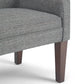 Parris 50 Inch Wide Upholstered Bench in Pebble