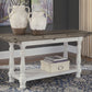 Havalance - Flip Top Sofa Table - Gray / White