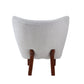 Zusud White Teddy Sherpa Accent Chair