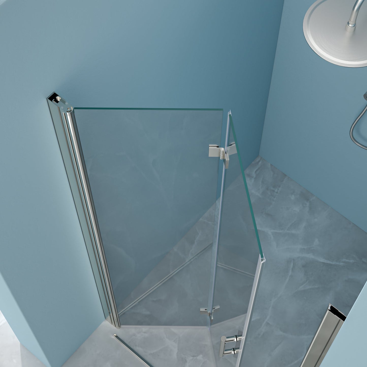 36"W x 72"H Fold Frameless Shower Door