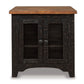 Valebeck - Rectangular End Table - Black / Brown