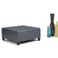 Harrison 36 Inch Wide Coffee Table Storage Ottoman in Stone