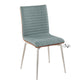 Contemporary Dining/Accent Chair with Swivel in Stainless Steel
