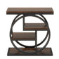 25.59" Industrial 4-Tier Narrow End Table with Storage Shelves