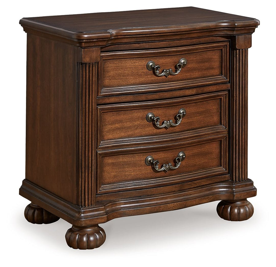 Lavinton - Three Drawer Night Stand - Brown