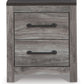 Bronyan - Two Drawer Night Stand - Dark Gray