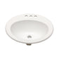 20"x18" White Ceramic Oval Drop In Bathroom Sink