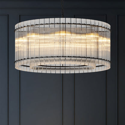37" Modern Gold Round Chandelier