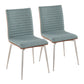 Contemporary Dining/Accent Chair with Swivel in Stainless Steel
