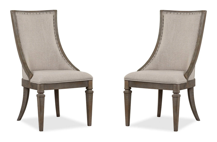 Lancaster - Dining Arm Chair With Upholstered Seat & Back (Set of 2) - Dovetail Gray