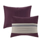 7 Piece Faux Suede Comforter Set Purple Queen