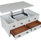 Heron Cove - Lift Top Storage Cocktail Table With Casters - Chalk White