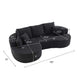 106 in. 2-Piece Fabric Cloud Curved Sectional Boucle Sofa