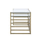 Shona - Writing Desk - Clear Glass Top & Antique Gold