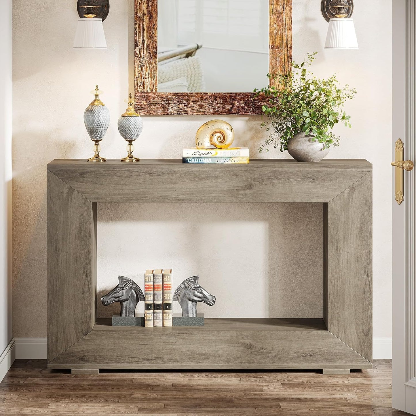 47” Farmhouse Console Table with Storage