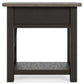 Tyler Creek - Chair Side End Table - Black / Gray