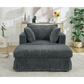 47.7'' Oversized Corduroy Chaise Longue with Ottoman