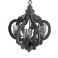 Farmhouse Chandelier, 6 Light Wood Chandelier Pendant Light Fixture With Adjustable Chain For Dining Room - view 30