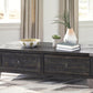 Todoe - Lift Top Cocktail Table - Dark Gray