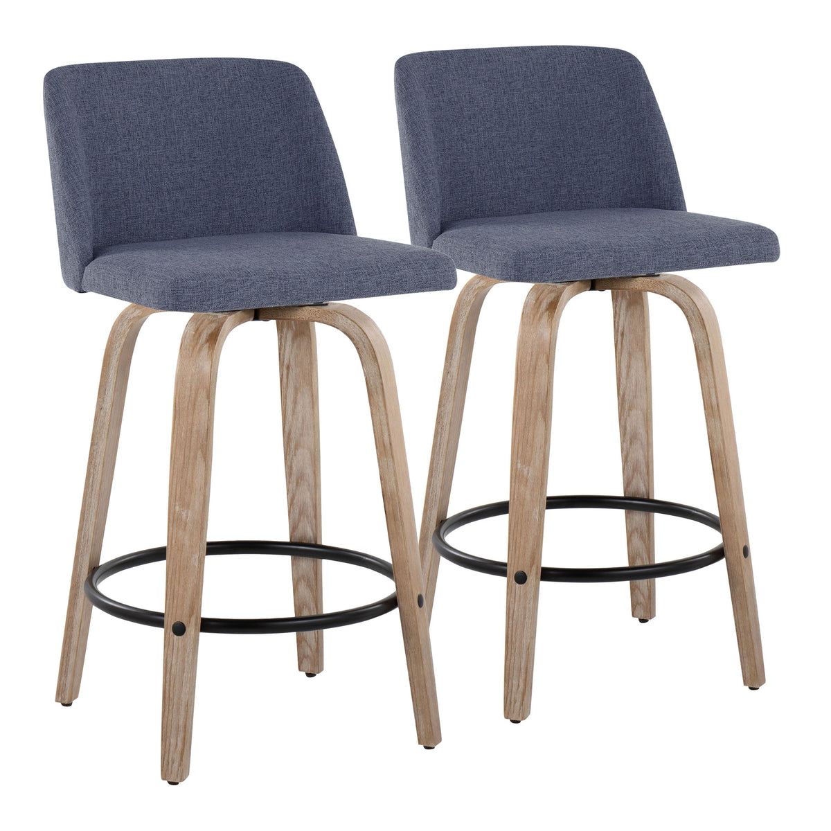 26" Contemporary Fixed-Height Counter Stool with Swivel