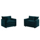 Accent Chair Set of 2, High-end Chenille Upholstered Armchairs