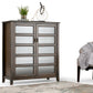 Burlington 40 Inch Wide Solid Wood Medium Storage Cabinet in Mahogany