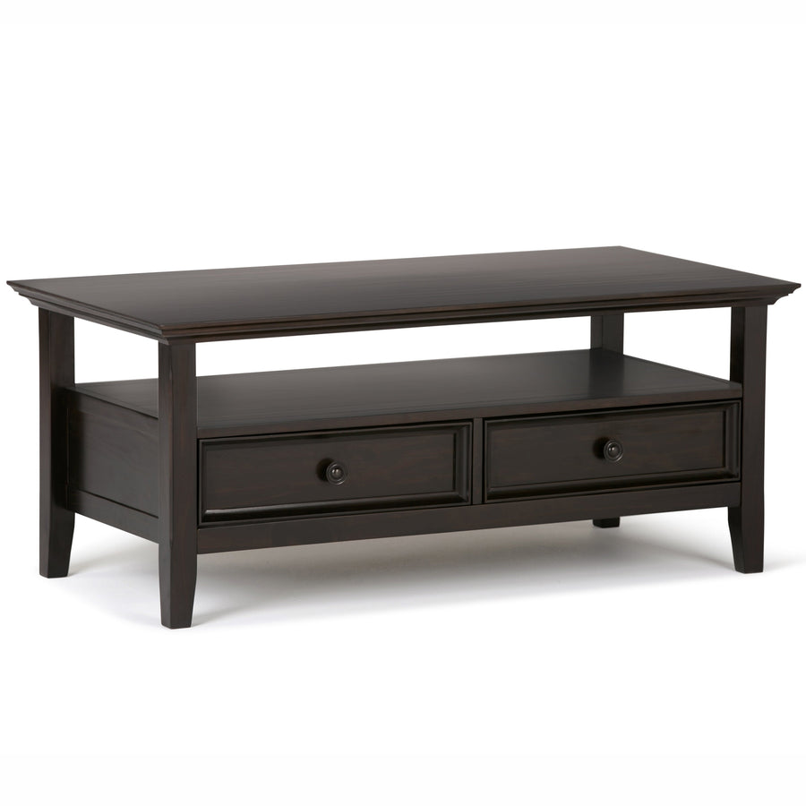 Amherst 44 Inch Wide Solid Wood Coffee Table in Hickory