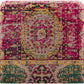 Gretna Magenta Ottoman Pouf