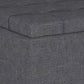 Harrison 34 Inch Wide Small Coffee Table Storage Ottoman