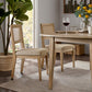 Armless Dining Chair with Cane Back and Tapered Wood Legs - Set of 2
