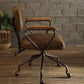 Hallie Vintage Whiskey Top Grain Leather Office Chair