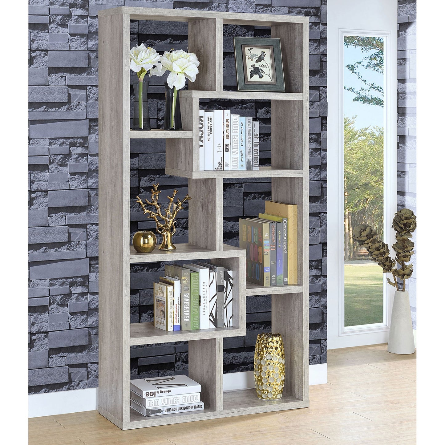Lawton Geometric Bookshelf