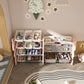 Kids Toy Storage Organizer with 2-Tier Bookshelf