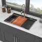 33" Drop In Kitchen Sink - Gunmetal Finish