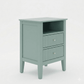 18" Green Fluted Nightstand