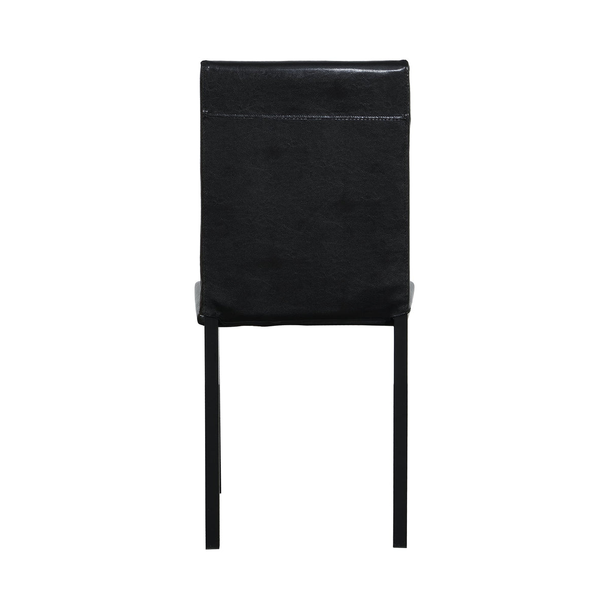 Furniture 5 Piece Metal Dinette Set with Faux Marble Top - Black
