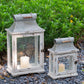 Wooden Candle Lantern Decorative Set of Two for Indoor and Outdoor Use