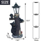 Black Bear Statue Welcome Sign with Solar Light