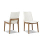 Auden Upholstered Reclaimed Pine Wood Dining Chair Set of 2