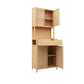 Double-Door Bamboo High-Capacity Storage Cabinet