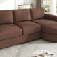 Modern Sectional Sofa with Curved Chaise Lounge