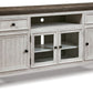 Havalance - Extra Large TV Stand - 4 Doors - Brown / Beige