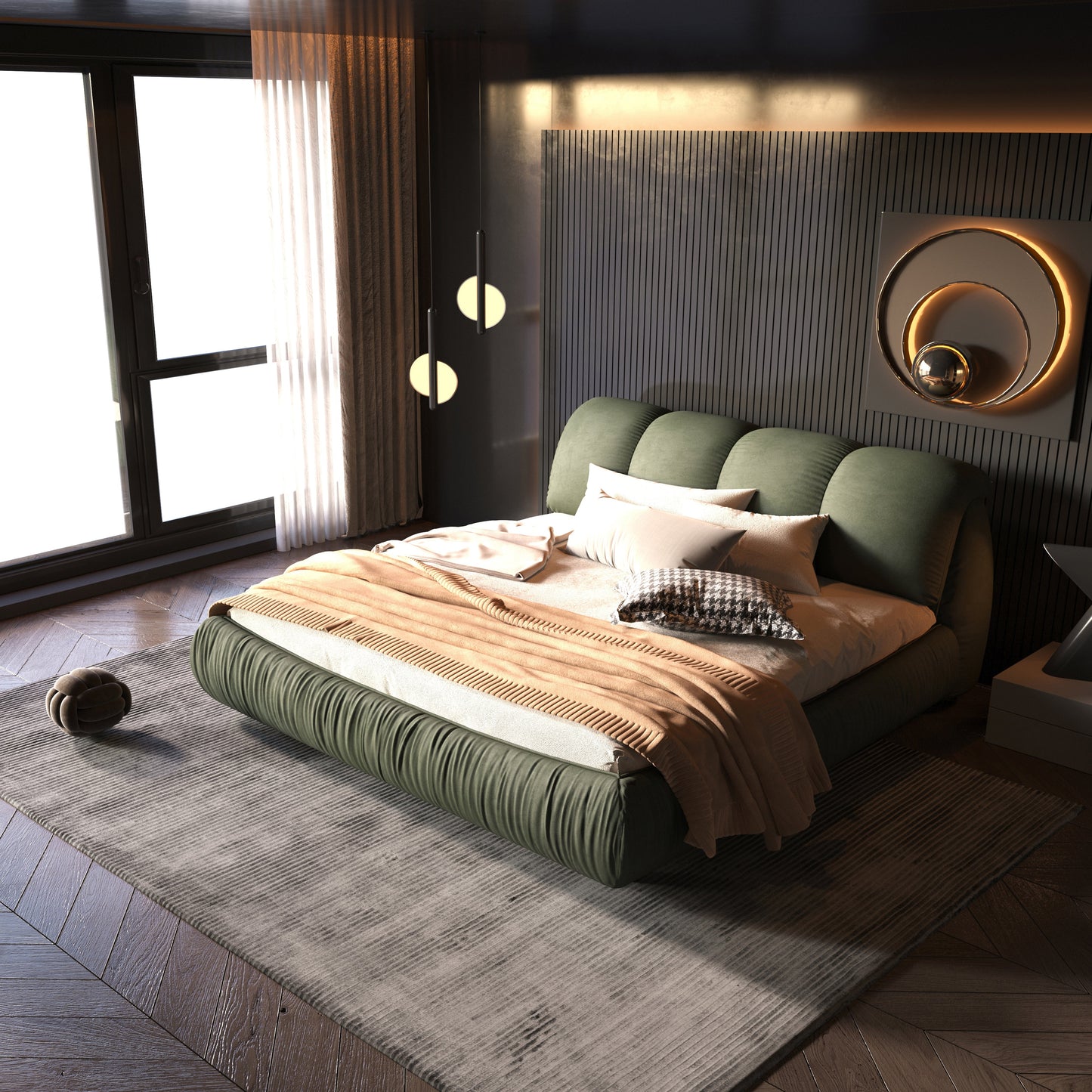 King Size Luxury Upholstered Platform Bed